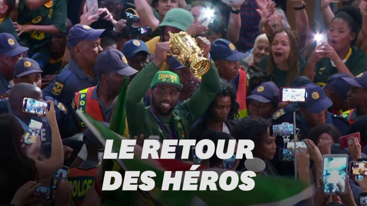 Les Springboks acclamés en Afrique du Sud après leur victoire