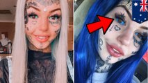 Wanita tato bola mata jadi biru, buta 3 minggu - TomoNews