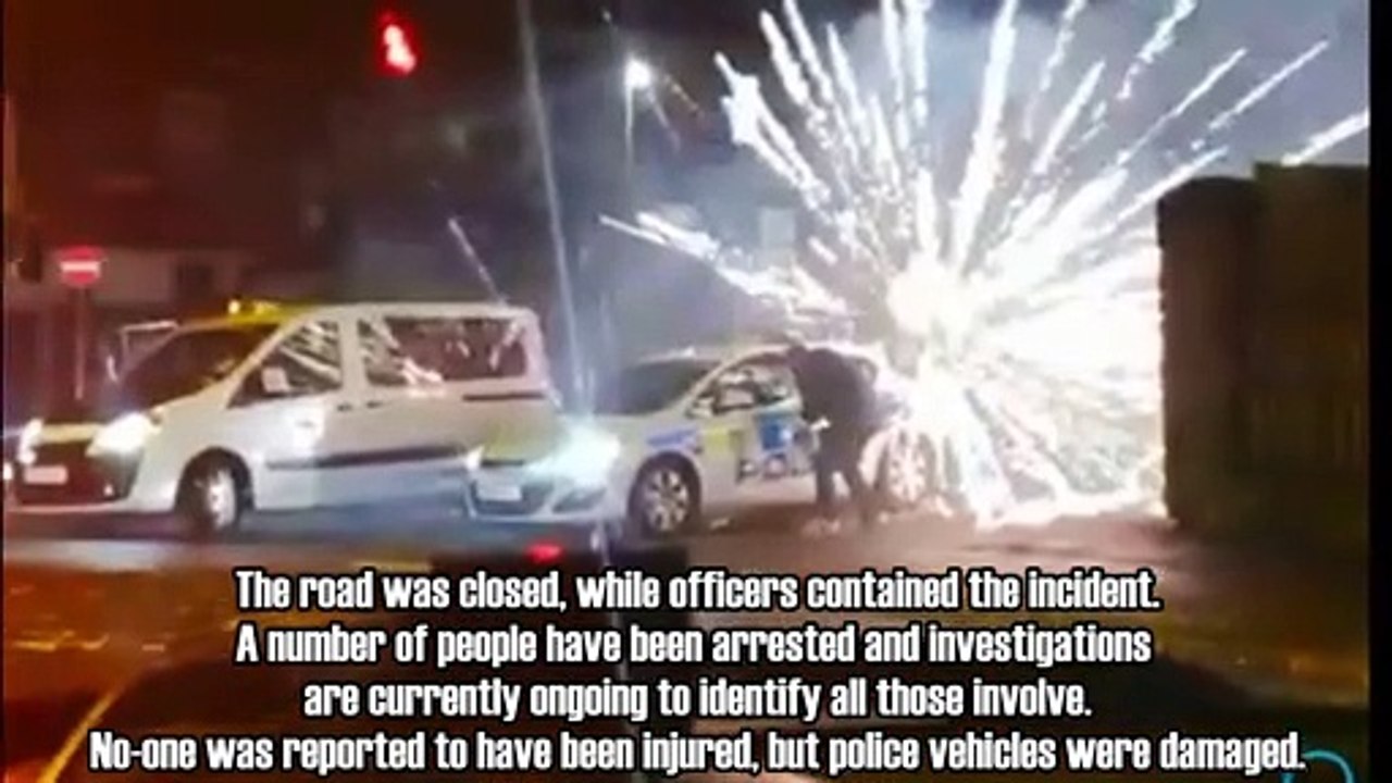 Yobs throw fireworks at riot police on bonfire night in Leeds street clashes