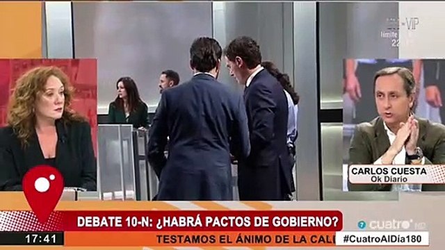 Cuesta deja besando la lona a una histérica Fallarás que no digiere la victoria de Abascal en el debate - Parte I