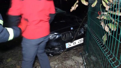 Otomobili ile 60 metrelik uçuruma yuvarlanan sürücü alkollü ve ehliyetsiz çıktı