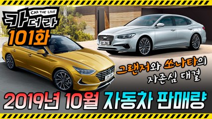 2019년 10월 자동차 판매량 “그랜저와 쏘나타의 자존심 대결"...카더라 101회