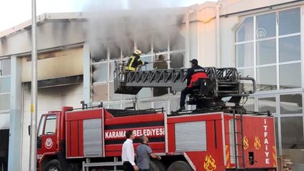 Karaman'da tarım ilacı deposunda yangın