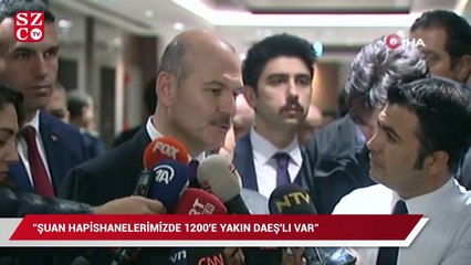 Soylu: "Şuan hapishanelerimizde 1200'e yakın DEAŞ'lı var"
