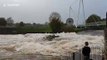 UK river surges after weekend of heavy downpours