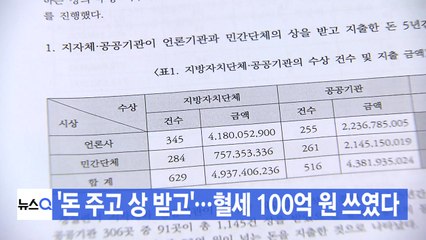 [YTN 실시간뉴스] '돈 주고 상 받고'...혈세 100억 원 쓰였다 / YTN