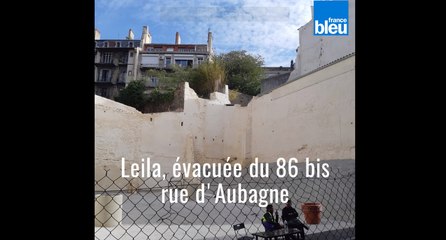 Leila, évacuée du 86 bis rue d'Aubagne