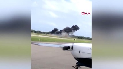 Abd'de gösteri uçağı düştü 1 ölü