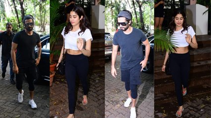 Spotted: Shahid kapoor & Janhvi kapoor at anti gravity gym