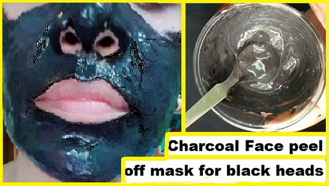 DIY charcoal face peel off mask for black headsघर पर चारकोल मास्क कैसे बनाये
