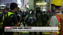 More than 3,000 arrested in Hong Kong since pro-democracy protests began