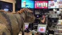 Déguisé en Dinosaure il commande chez McDonalds ! Hilarant !