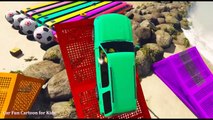Cars on Truck - Learn Colors w Color SUV Cars for Kids Spiderman Cartoon for Kids - Nursery Rhymes