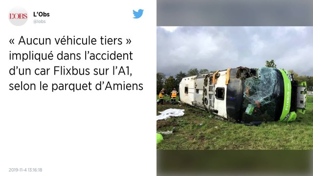 Accident d’un car Flixbus sur l’A1. « Aucun véhicule tiers » impliqué selon le parquet d’Amiens