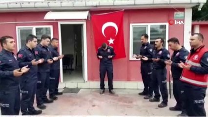 Balıkesirli itfaiyeciler göreve dua ile başlıyor