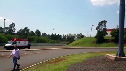 Helicóptero pousa em Cascavel com vítima de atropelamento registrado em Formosa do Oeste