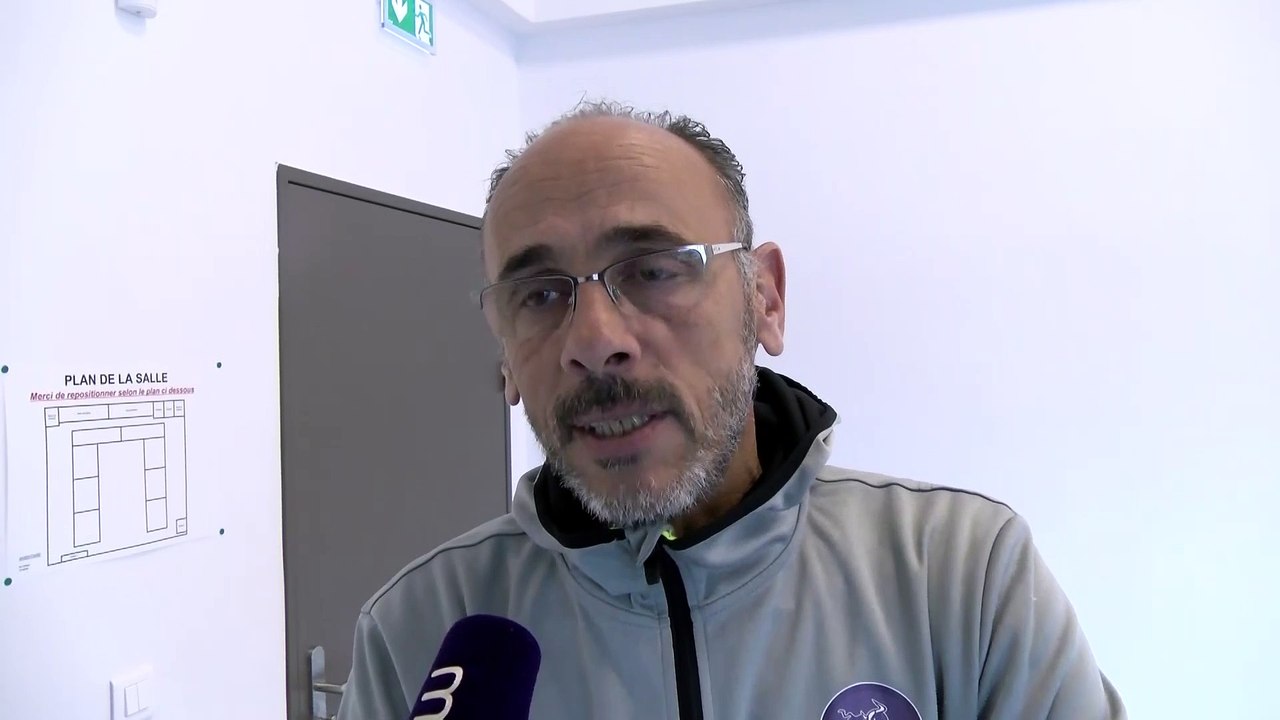 Gilles Derot et Hugo Paul après la victoire d'Istres Provence handball à Créteil