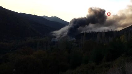 Uludağ eteklerindeki fabrikada çıkan yangın tamamen söndürüldü