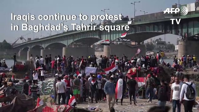 Iraqis continue to protest in Baghdad's Tahrir square