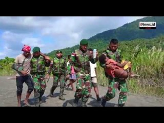 Tembus Sungai Mamberamo sejauh 120 Km, Satgas Yonif 755/Yalet Evakuasi Anak Penderita Malaria