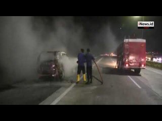 Video Mobil Pemudik Terbakar di Tol Cipali