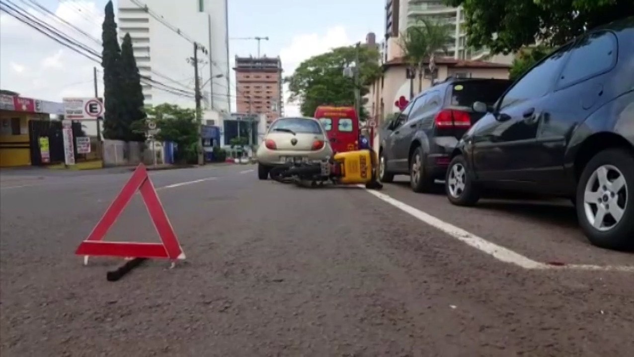 Trabalhador fica ferido ao se envolver em acidente da Rua Minas Gerais
