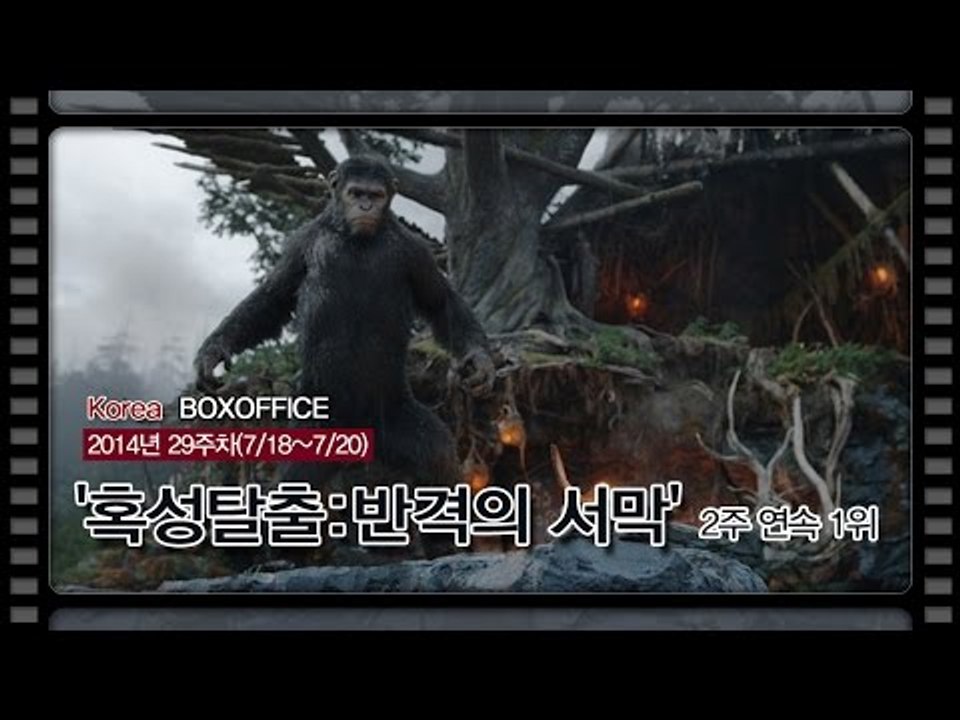 [국내박스오피스] '혹성탈출-반격의 서막' 2주 연속 1위