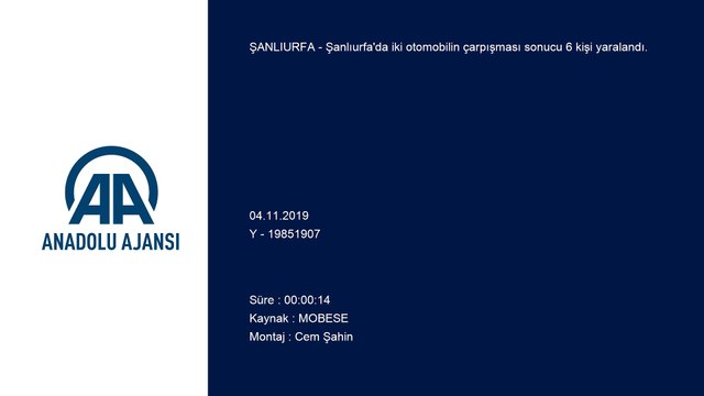 6 kişinin yaralandığı kaza MOBESE kamerasına yansıdı - ŞANLIURFA