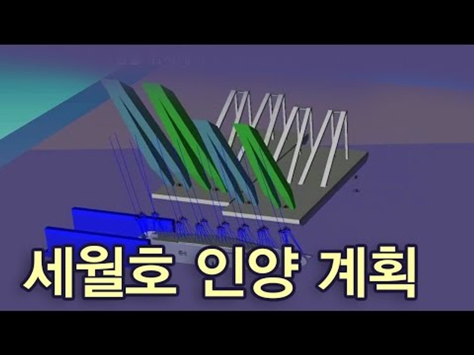 정부의 세월호 인양 계획...크레인 + 플로팅 도크
