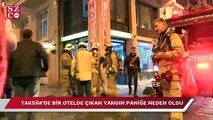 Taksim’de otelde yangın paniği