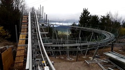 Lac Blanc : Construction de la piste de luge