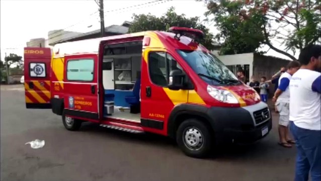 Moto e caminhão batem em cruzamento no Bairro São Cristóvão