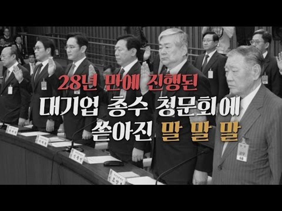 재벌 총수 청문회에 쏟아진 말 말 말