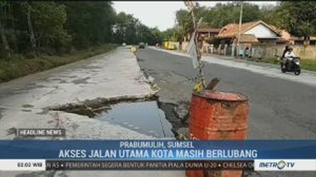 Delapan Titik Jalan Utama di Prabumulih Rusak Parah