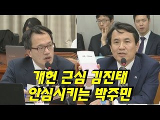 개헌 근심 김진태, 안심시키는 박주민