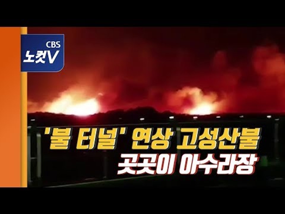'불 터널' 연상 고성산불...곳곳이 아수라장