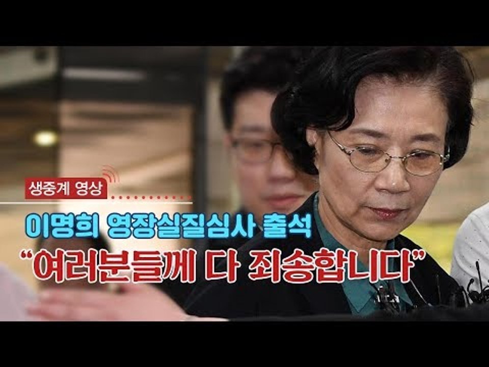 [생중계영상] 구속 기로 '한진가 갑질' 이명희 "여러 분들께 다 죄송"