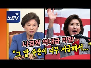 나경원 ‘달창’ 역대급 막말 파장 확산… “국민 모욕..즉각 사퇴!”