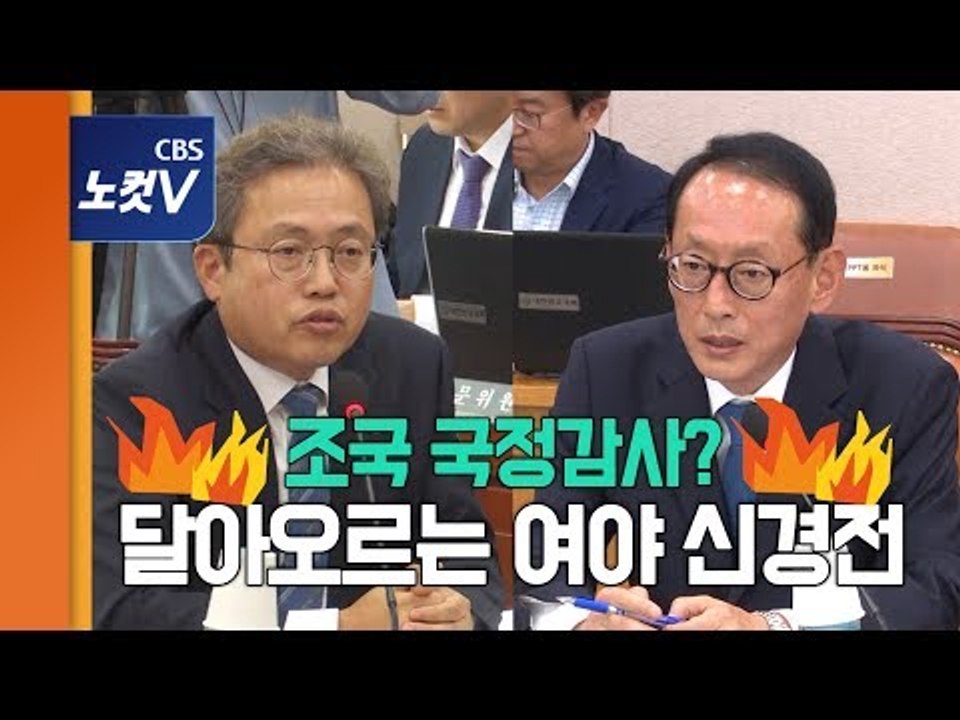 "조국 증인 불러라" VS "안된다" 법사위, 국정감사 놓고 여야 설전
