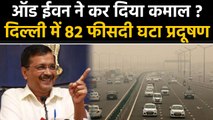 Delhi में Odd Even ने कर दिया कमाल !, 4 November को 8 घंटे में 82% घटा Pollution | वनइंडिया हिंदी