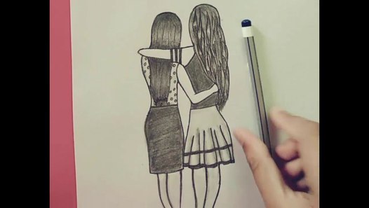 How To Draw Best Friend Forever Art 6 Paper Pencil Sketch Art Video Dailymotion