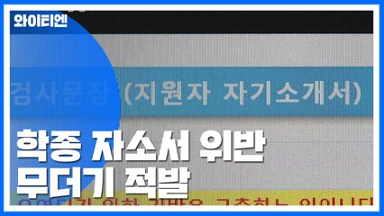 '학종' 자소서 위반 대거 적발...고교 서열화 확인 / YTN