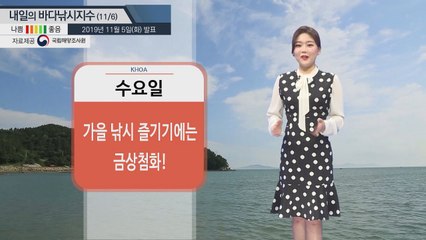 [내일의 바다낚시 지수]11월 6일 가을 낚시 즐기기에는 금상첨화 / YTN