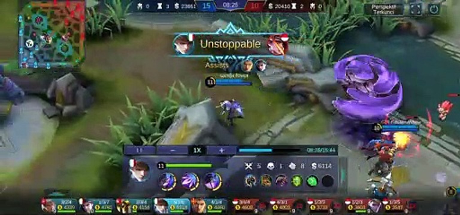 Top skill tanpa skin gusion |mobilelegends savage