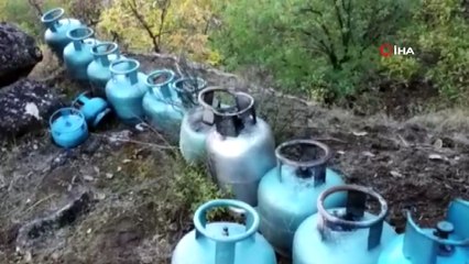 Teröristlerin inleri imha edildi