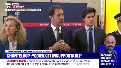 Chanteloup: Christophe Castaner a fait part d'une "volonté de fermeté" vis-à-vis des auteurs des violences