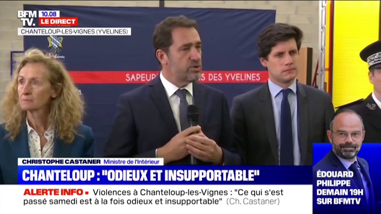 Chanteloup: Christophe Castaner a fait part d'une "volonté de fermeté" vis-à-vis des auteurs des violences