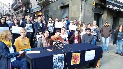 Conferència de premsa del Guillem, detingut el 18-O