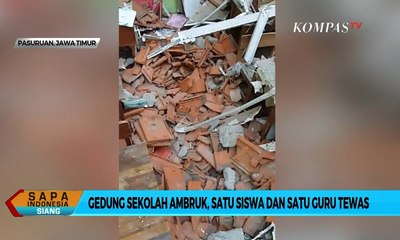 Gedung Sekolah di Pasuruan ini Roboh, Satu Siswa dan Satu Guru Tewas