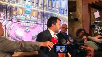 Roma, Senato - Matteo Salvini: "Manovra economica folle, tassano anche l' aria"  5.11.19